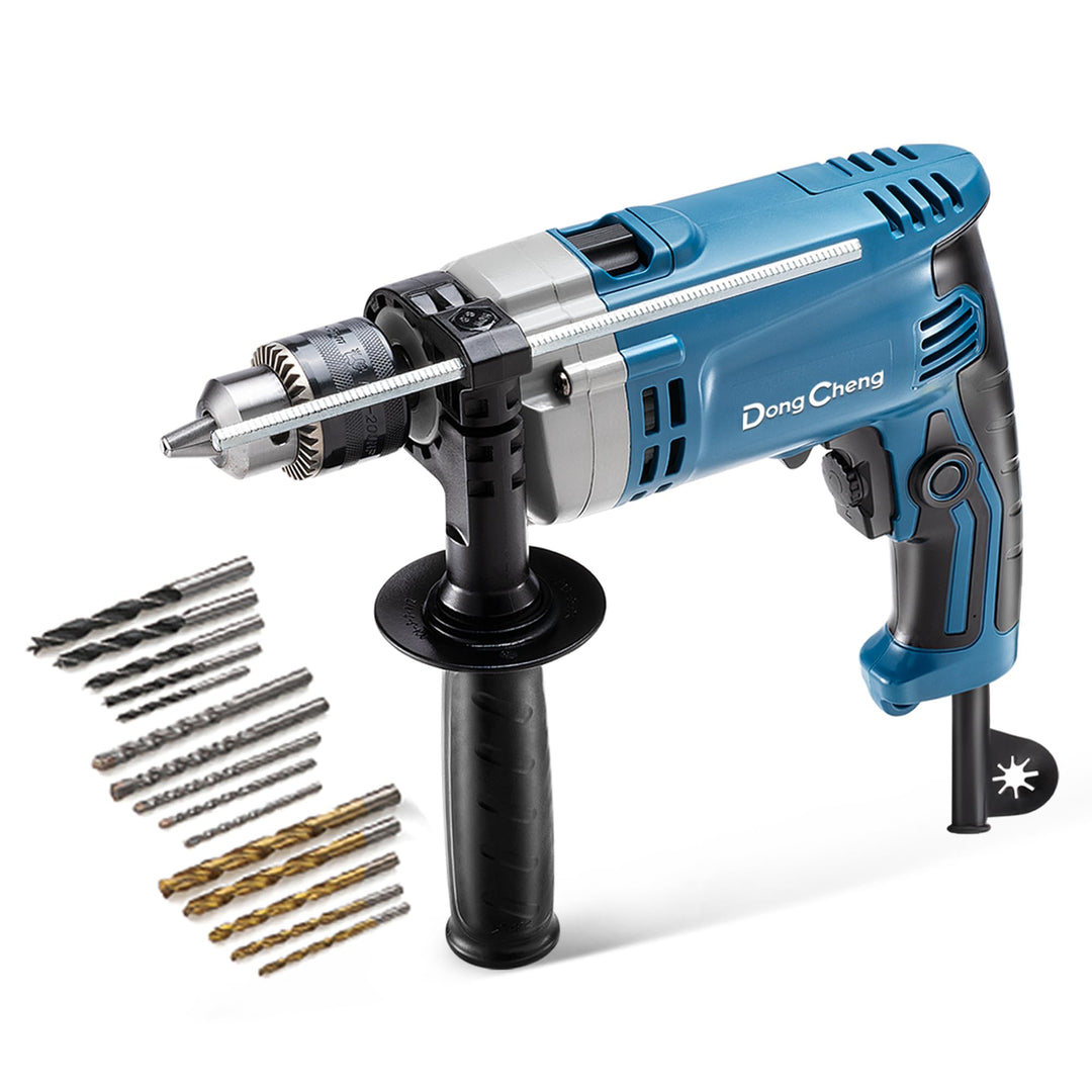 DongCheng Schlagbohrmaschine Bohrhammer 710W,13 mm Bohrfutter Schlagbohrer 45,000 IPM, 3000 RPM mit