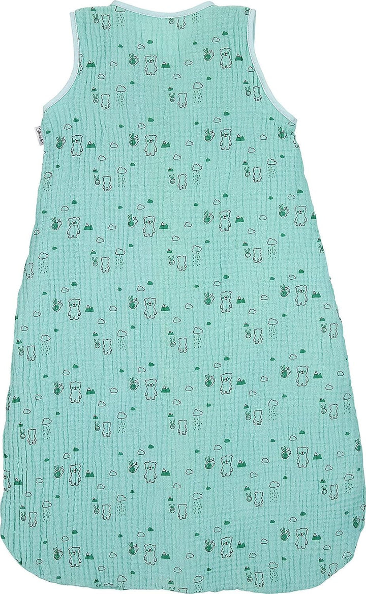Sterntaler Musselin-Schlafsack, Bär Ben, Reissverschluss, Grösse: 70 cm 70 cm (1er Pack), 70 cm (1er