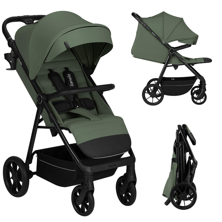 LIONELO IVA Buggy bis zu 22 kg von 6 Monaten bis 4 Jahre Schwenkbare 360° Räder Volle Stossdämpfung