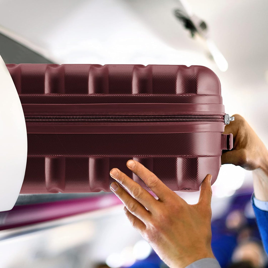 Flight Knight ABS Leichtgewicht Reisekoffer Koffer 3 Groben Kompatibel Mit Air Berlin, Lufthansa, Eu