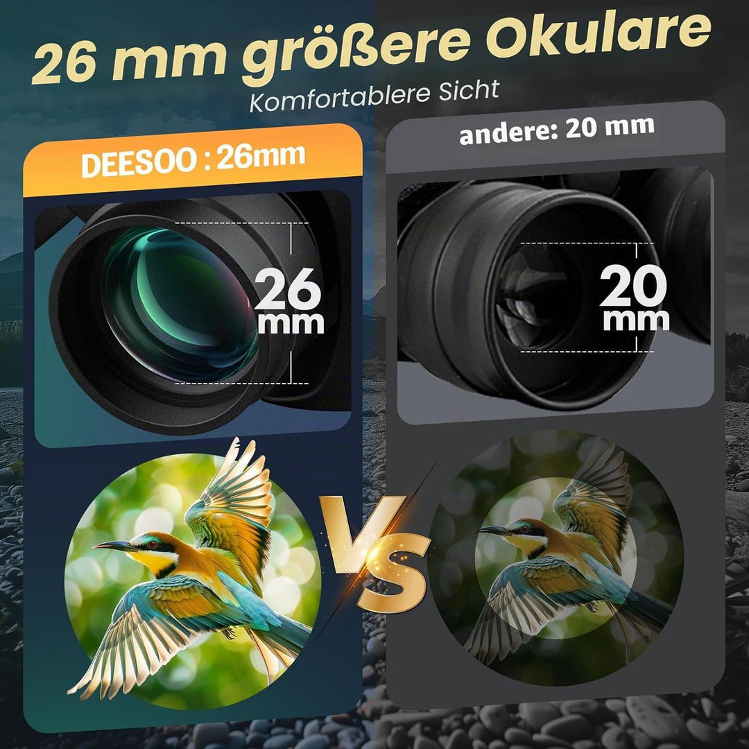 20x52 Fernglas für Erwachsene, Hochleistungs-Fernglas - Vogelbeobachtungsfernglas für Erwachsene mit