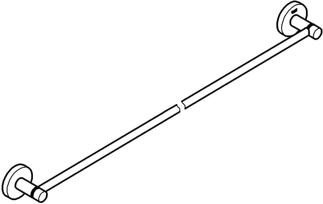 GROHE Start - Badetuchhalter (Stichmass 800mm, Material: Metall, verdeckte Befestigung), chrom, 4118