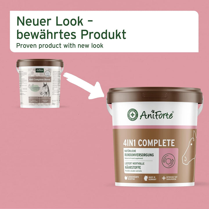 AniForte 4in1 Complete für Pferde 3kg - Natürliche Rundumversorgung mit Bierhefe BT, Hagebutte, Kies
