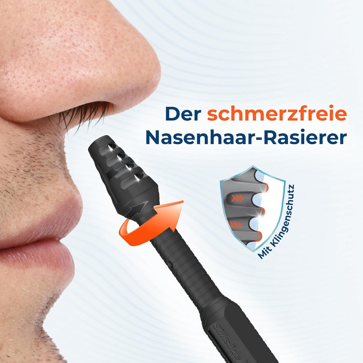 SilkslidePro Nasierer 2er Set - Nasenhaartrimmer Herren - Nasenhaarentferner - Hochpräzise Klingen a