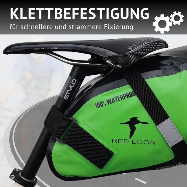 Red Loon Fahrrad Satteltasche Fahrradsitz Tasche Backloader Bike Packing - 15Ltr - wasserdicht reiss