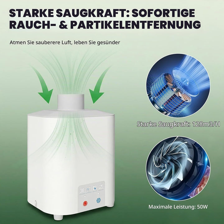 Luftreiniger für Lasergravierer, Tragbare Rauchabsaugung für Gravier mit 3-stufiges Filtersystem, Mi