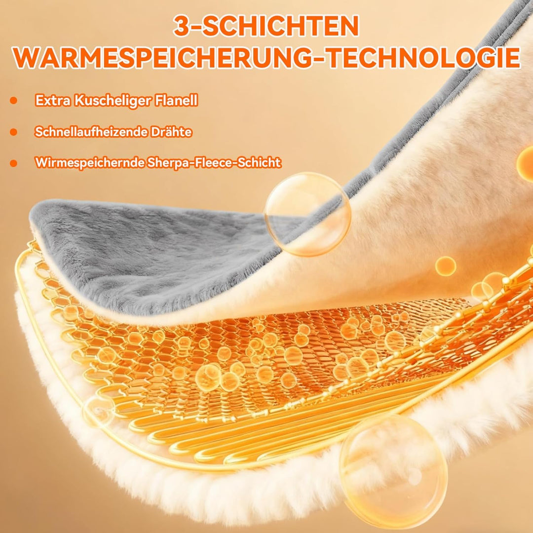 Heizdecke mit Abschaltautomatik, 180 × 130 cm Flanell Elektrische Wärmedecke mit 8 Heizstufen & 1-12