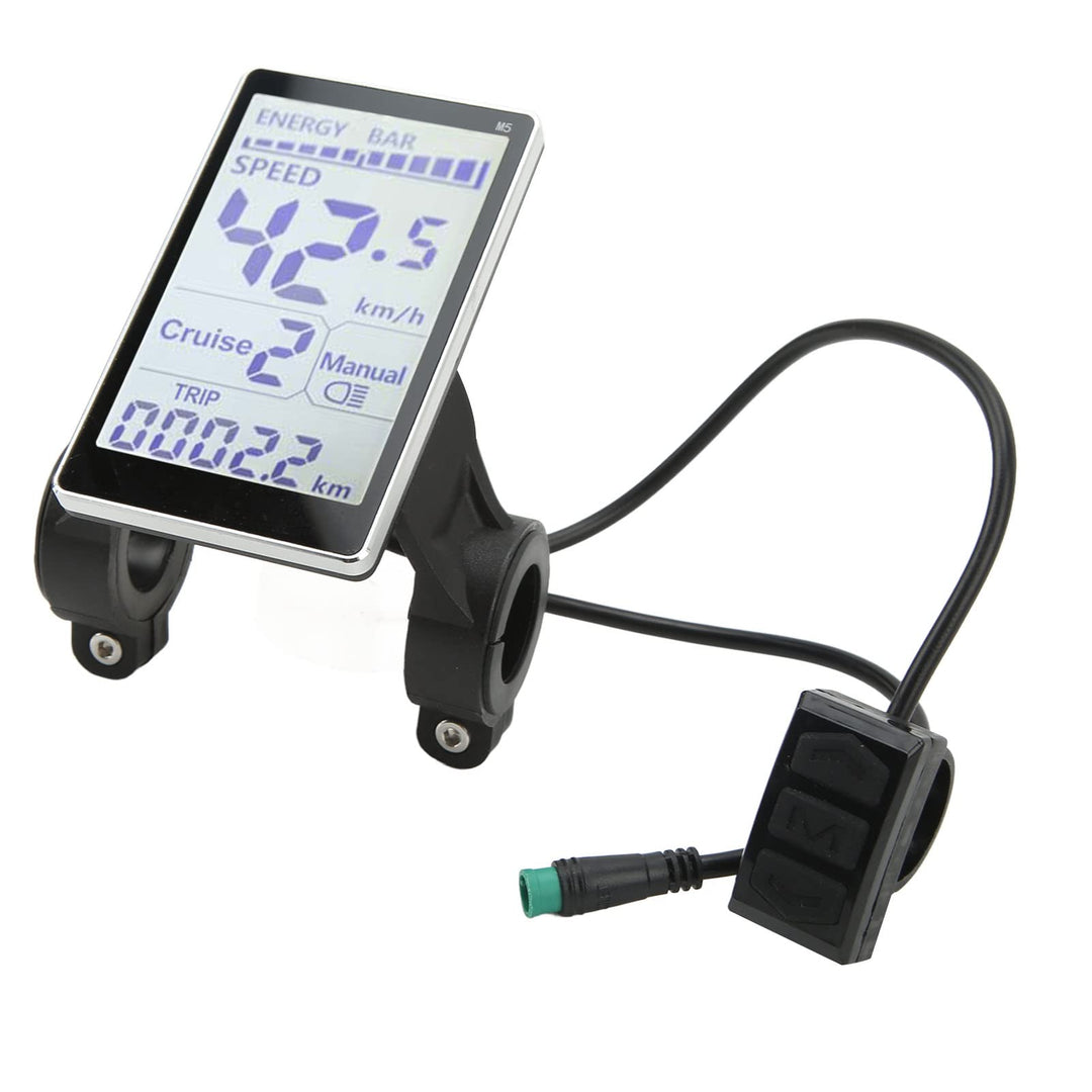 ciciglow LCD Display, 5 Pin 24V 36V 48V 60V E Scooter M5 LCD Panel Messgerät Bildschirm Wasserdicht