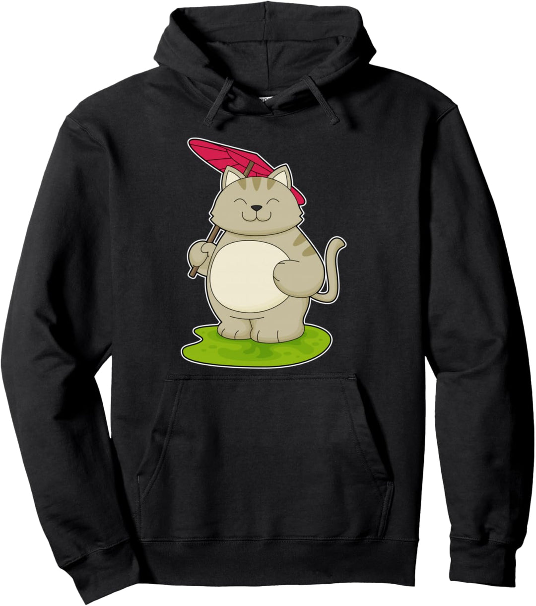 Katze Regenschirm Pullover Hoodie