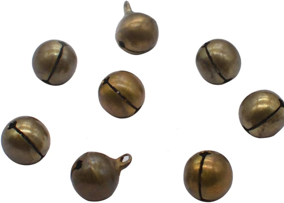 Suneast 50 Stück Antikes Bronze-Glöckchen Metallglocken zum Basteln mit Glöckchen für Weihnachten Fe