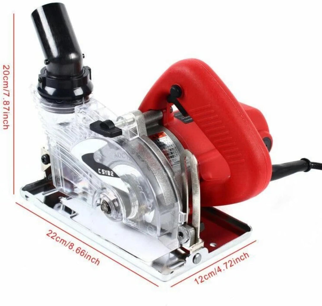 Mauernutfräse 1800W Staubfreie Schlitzfräse Wandfräse Schneidemaschine 18000r/min, 0-41mm Schnitttie