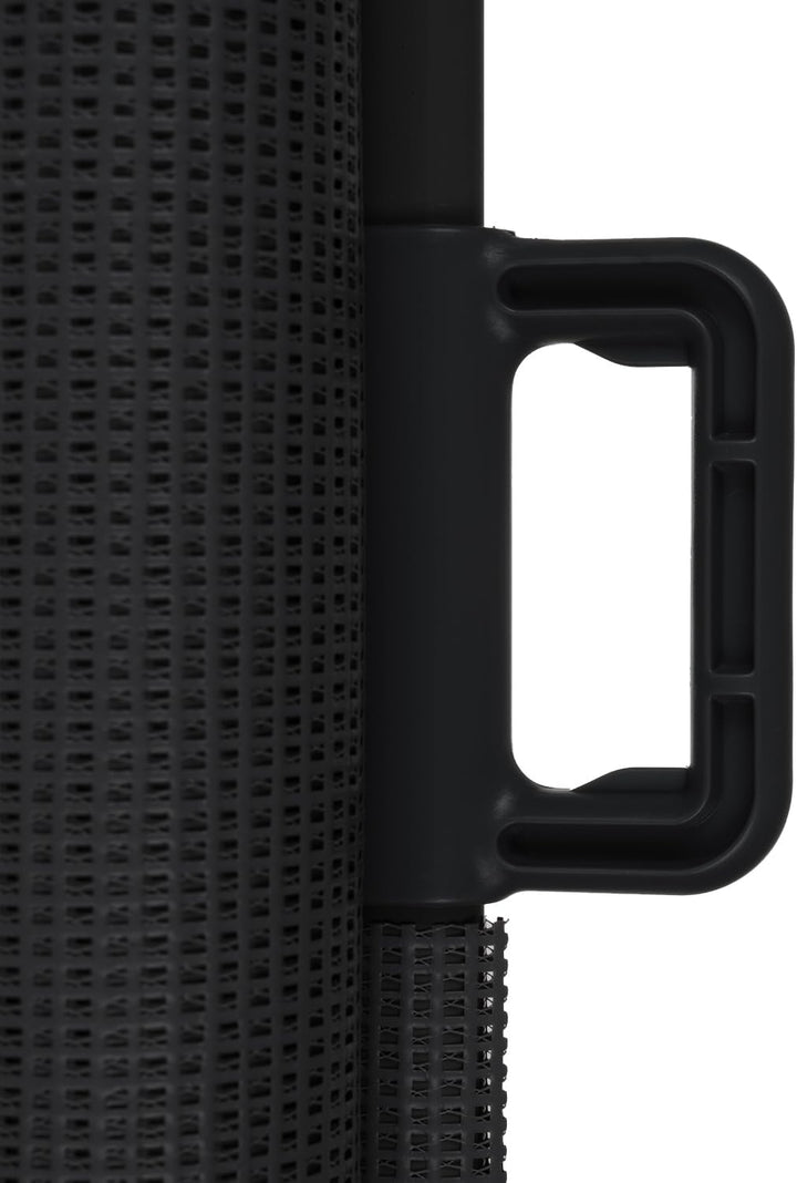Treppenschutzgitter ausziehbar 13-140cm Rollgitter Höhe 85cm Absperrgitter 19380, Farbe:Schwarz/Blac