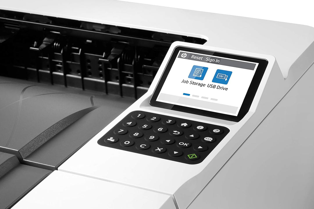 HP LaserJet Enterprise M406dn Farbig Laserdrucker (Drucker, LAN, Duplex, 350-Blatt Papierfach) weiss