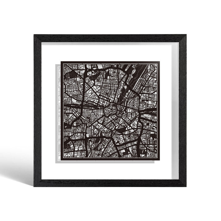O3 DESIGN STUDIO - Marco de Papel para mapas, 22,8 x 22,8 cm, en Caja de Regalo, Fondo, autocambiant