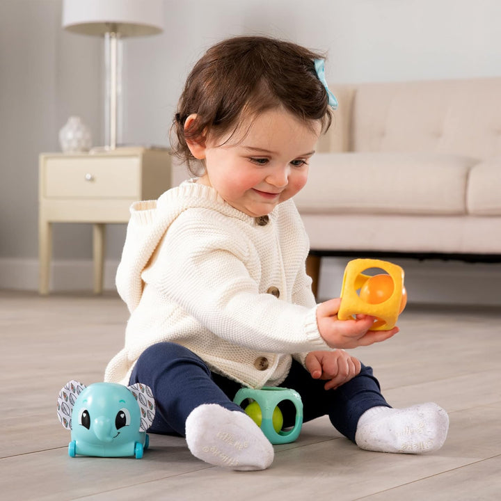 Lamaze Stapel-, Rassel- und Rollwürfel, sensorisches Spiel Neugeborene, Stapel- und Rasselspielzeug