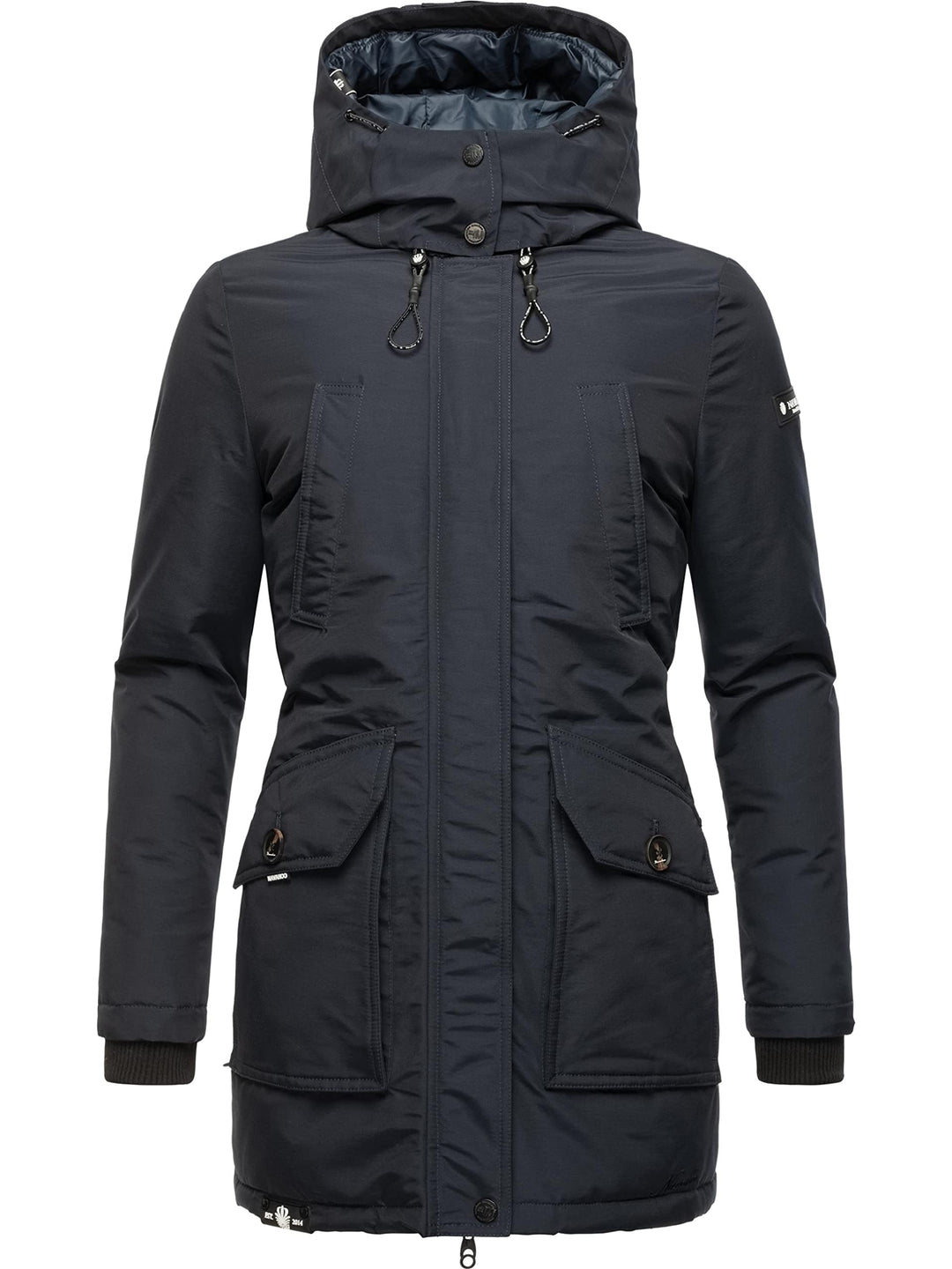 Navahoo Damen Warmer Winter Kurzmantel Blizzardstorm XS-3XL XS Navy, XS Navy