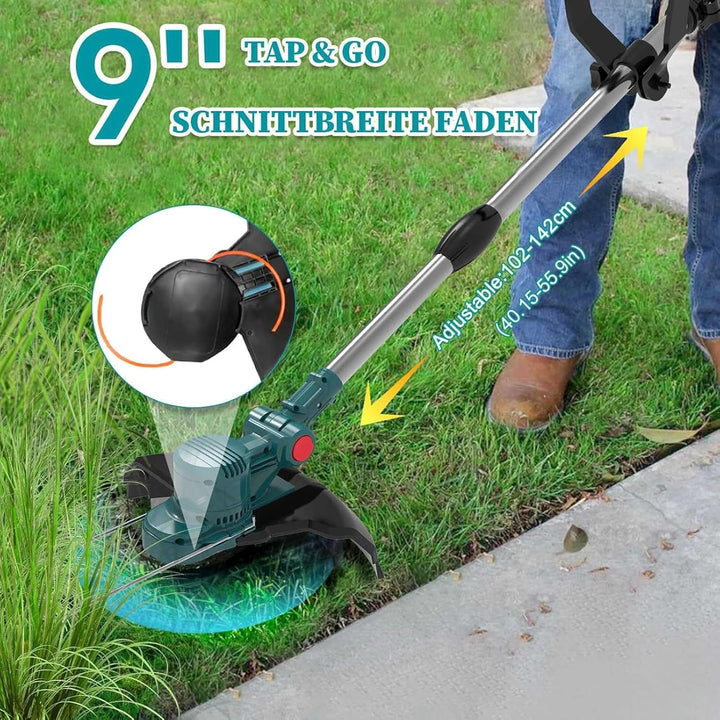 Akku Rasentrimmer für Makita Akku, Rasentrimmer mit Akku 21V×4.0Ah, Freischneider &amp; Motorsense- Inkl