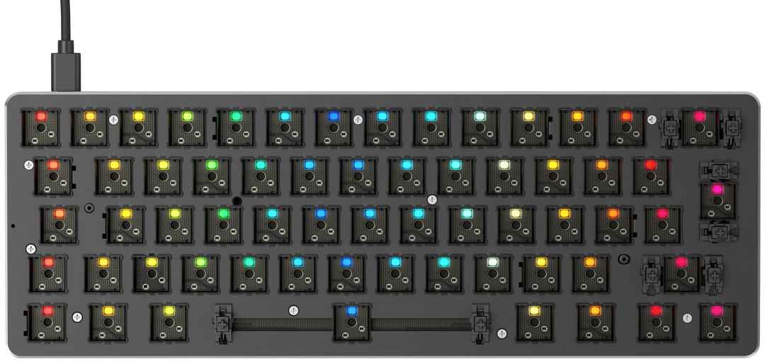 GLORIOUS Gaming GMMK Compact (60%) Barebones (Frame Only) - Mechanisches Gaming-Keyboard, tastenweis