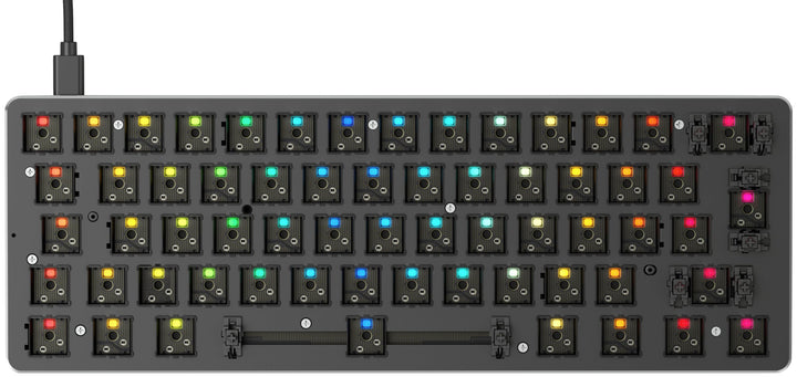 GLORIOUS Gaming GMMK Compact (60%) Barebones (Frame Only) - Mechanisches Gaming-Keyboard, tastenweis
