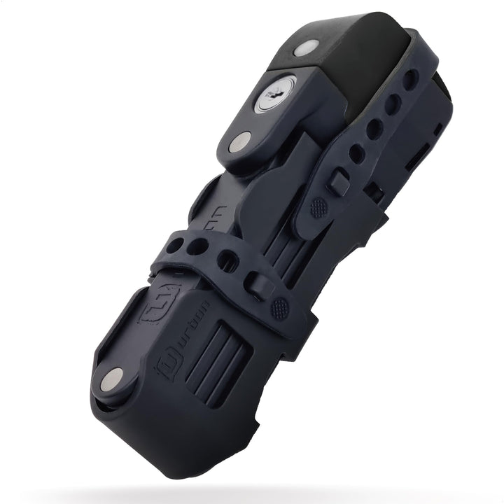 UR476B Innovatives Fahrradschloss mit/ohne Alarm 120dB Hi-Tech, Faltschloss Fahrrad 2-in-1 Hohe Sich