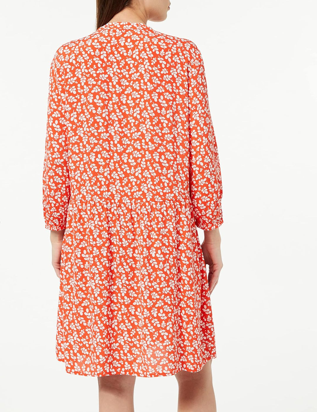 TOM TAILOR Damen dress with pattern and button placket 42 31119 - Red Floral Design, 42 31119 - Red