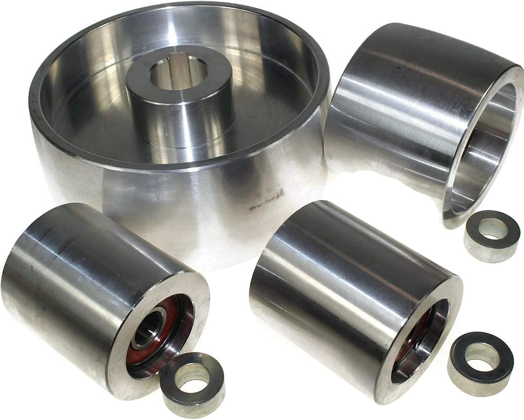 (AL5-24) CNC gefrästes Riemenschleifer Set für Messerschleifer 130 mm Antrieb-24 mm Schaft 75 mm Spu
