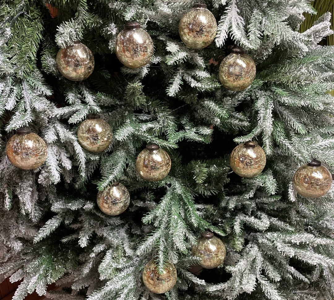 12er Set edle Luxus Glas Weihnachtskugeln Ø 8cm Weihnachtsbaum Kugeln Christbaumkugeln Weihnachts De