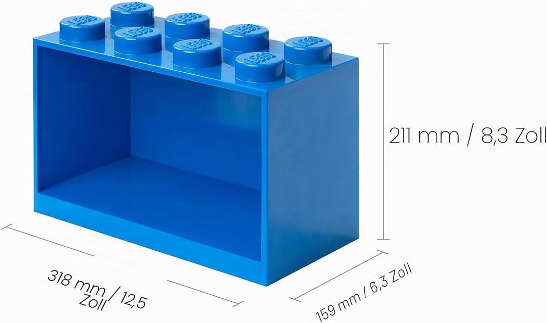 Room Copenhagen LEGO-Bausteinregal mit 8 Knöpfen, Blau, one size Blau 8 Knöpfe, Blau 8 Knöpfe