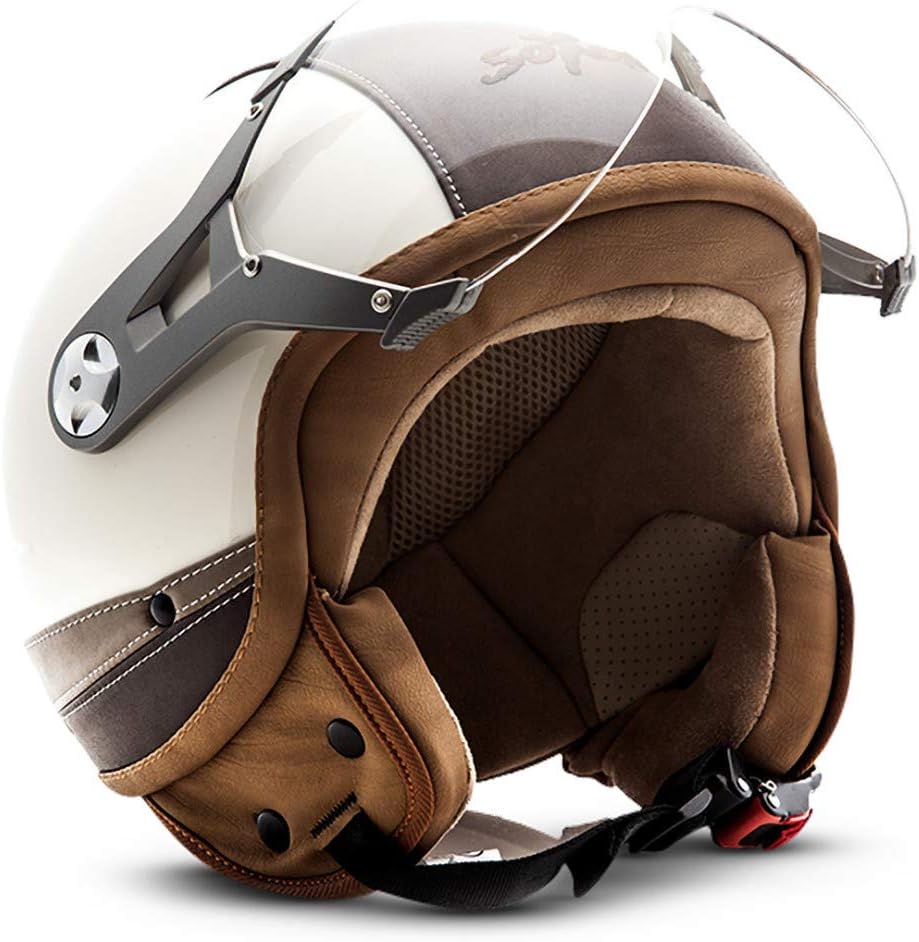 Soxon® SP-325 Urban „Creme“ · Jet-Helm · Motorrad-Helm Roller-Helm Scooter-Helm Moped Mofa-Helm Chop