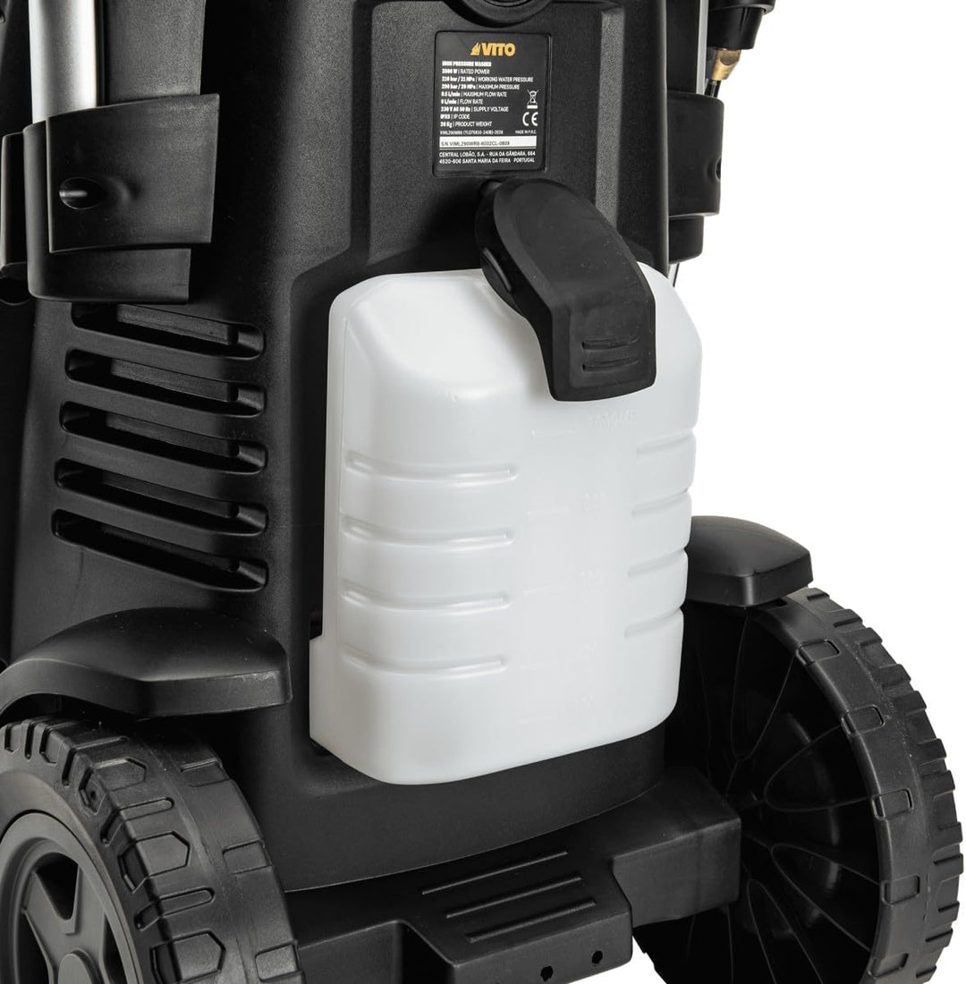 VITO - Hochdruckreiniger, 290 bar, 3500 W, Durchflussmenge 9,5 l/min, Induktionsmotor, Aluminium, Sc