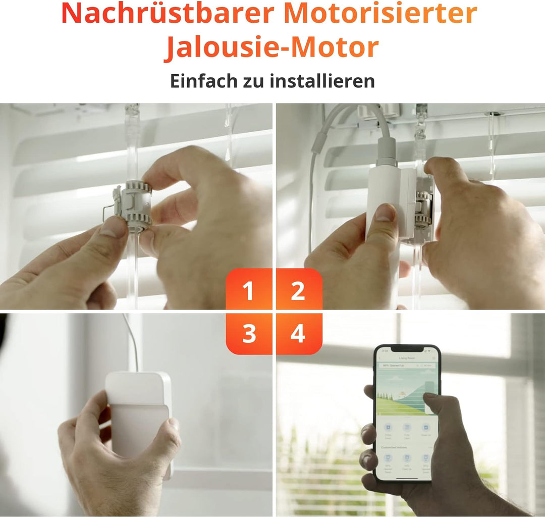 SwitchBot Blind Tilt Motorisierter Jalousie-Motor - Elektrischer Jalousie-Motor mit Bluetooth-Fernbe