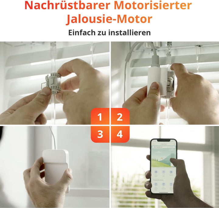 SwitchBot Blind Tilt Motorisierter Jalousie-Motor - Elektrischer Jalousie-Motor mit Bluetooth-Fernbe