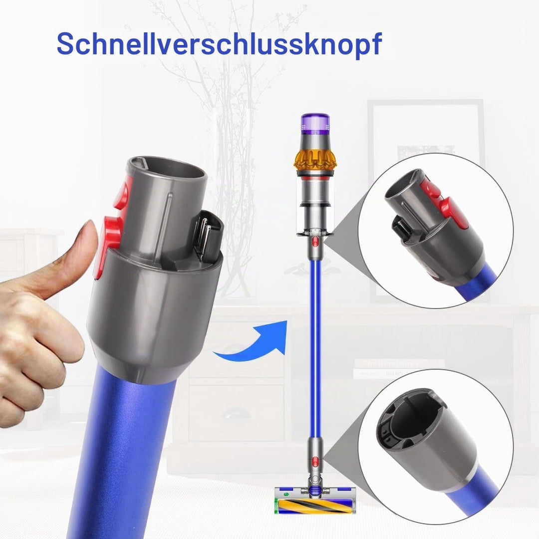 Schnellspanner Verlängerungsstange für Dyson V11 V15 V10 V8 V7 Stabstaubsauger, Ersatz Teleskoprohr