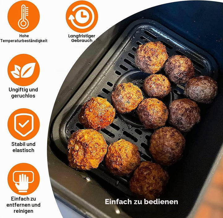 Air Fryer Grillpfanne für Ninja Air Fryers, 2 Packungen Ersatz Air Fryer Crisper Plate Grill Plate T