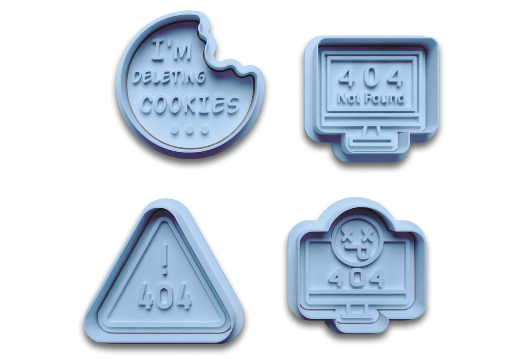 Keksausstecher Set 404 & HTTP Cookies – Nerd-Geschenk für Webdesigner & Programmierer – zweiteilig m