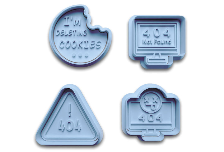 Keksausstecher Set 404 & HTTP Cookies – Nerd-Geschenk für Webdesigner & Programmierer – zweiteilig m