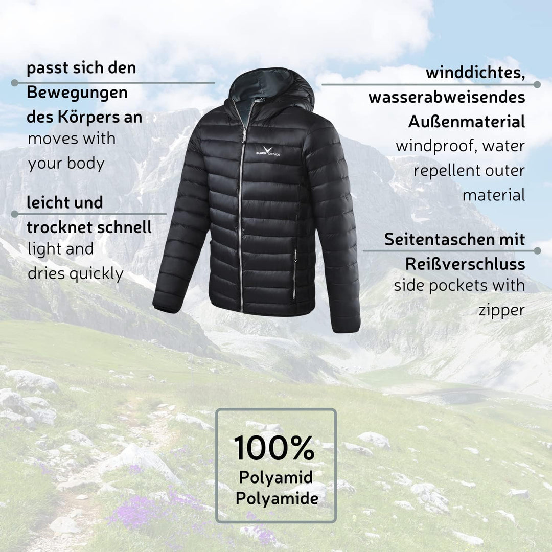 Black Crevice Herren Steppjacke I leichte Steppjacke in verschiedenen Farben & Grössen I wind- & was