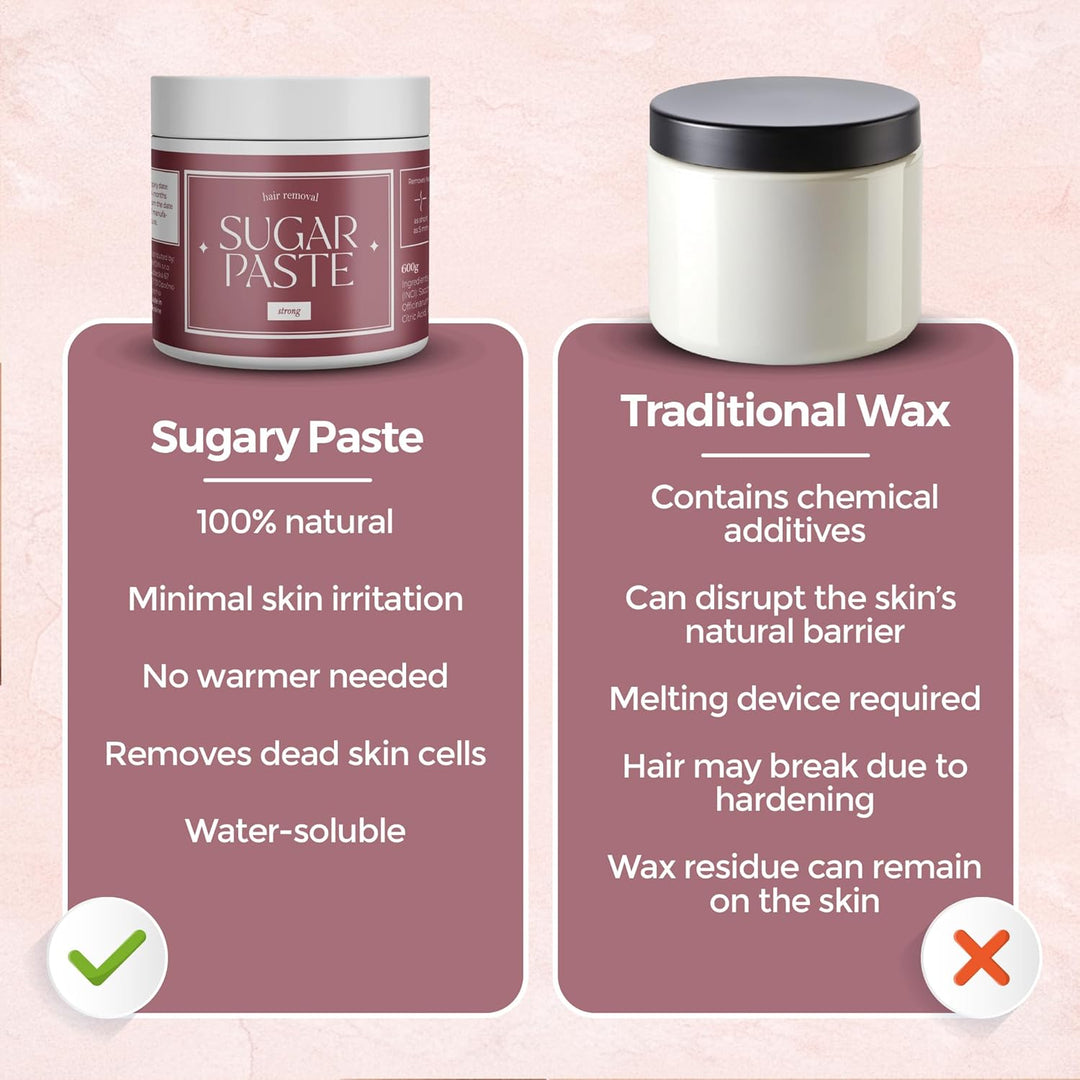 Starke Zuckerpaste - Haarentfernung Sugaring für glatte Haut - Hypoallergen & für empfindliche Haut