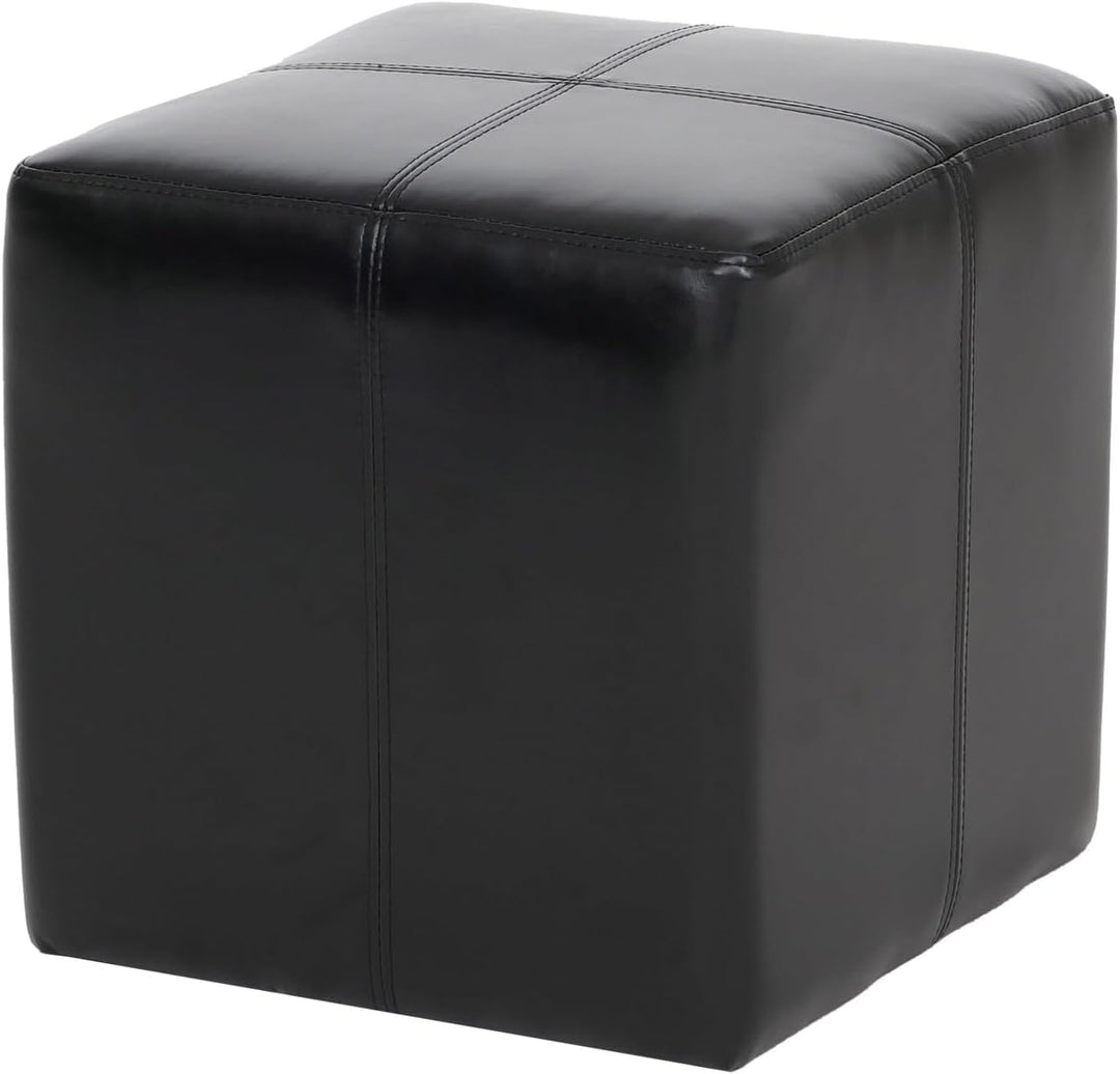 Mendler 2er Set Hocker Sitzwürfel Sitzhocker Aufbewahrungsbox Onex, Leder + Kunstleder, 45x44x44cm -