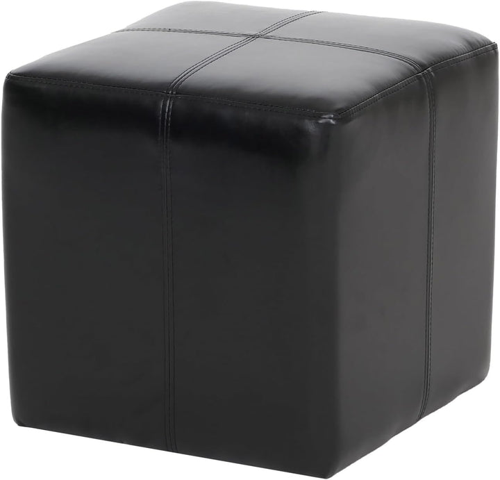 Mendler 2er Set Hocker Sitzwürfel Sitzhocker Aufbewahrungsbox Onex, Leder + Kunstleder, 45x44x44cm -