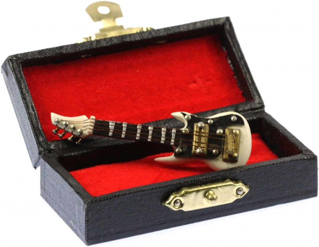 Miniblings E-Gitarre elektrische Gitarre Brosche Gitarre Gitarist + Box Band weiss - Handmade Modesc