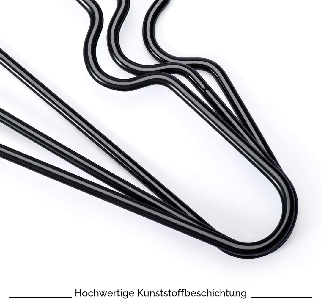 HOUSE DAY Kleiderbügel Schwarz Metall Kleiderbügel Metall Bügel Drahtbügel Kleiderbügel rutschfest K
