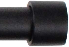Rollmayer elegant und modern metall Schwarz Matt Vorhangstange/Gardinenstange Ø 19mm Rohr (400cm Cru