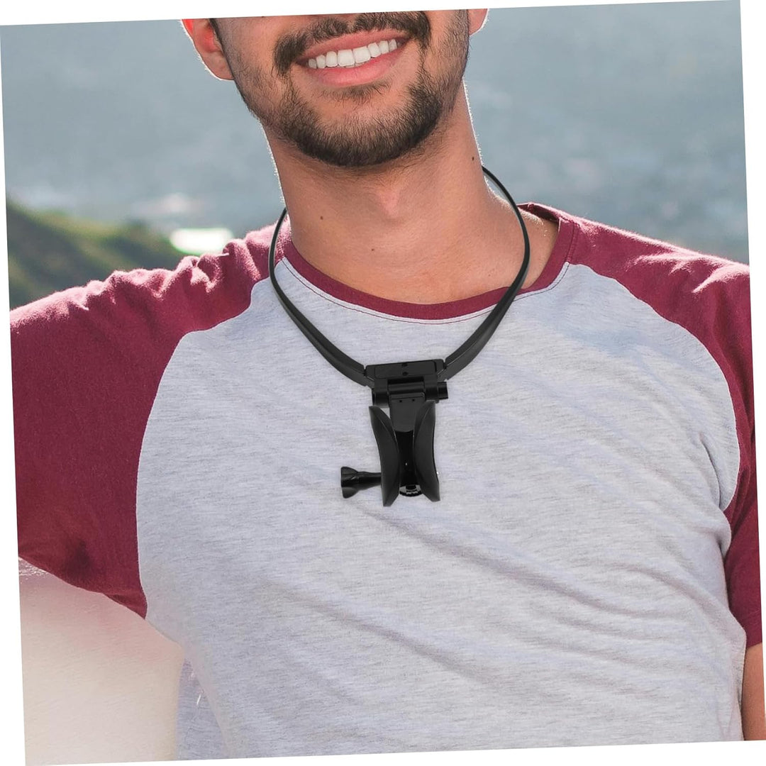 FRCOLOR Neck Hanging Microphone Holder Einstellbar Stabil für Musiker Bühnenauftritt Live Streaming