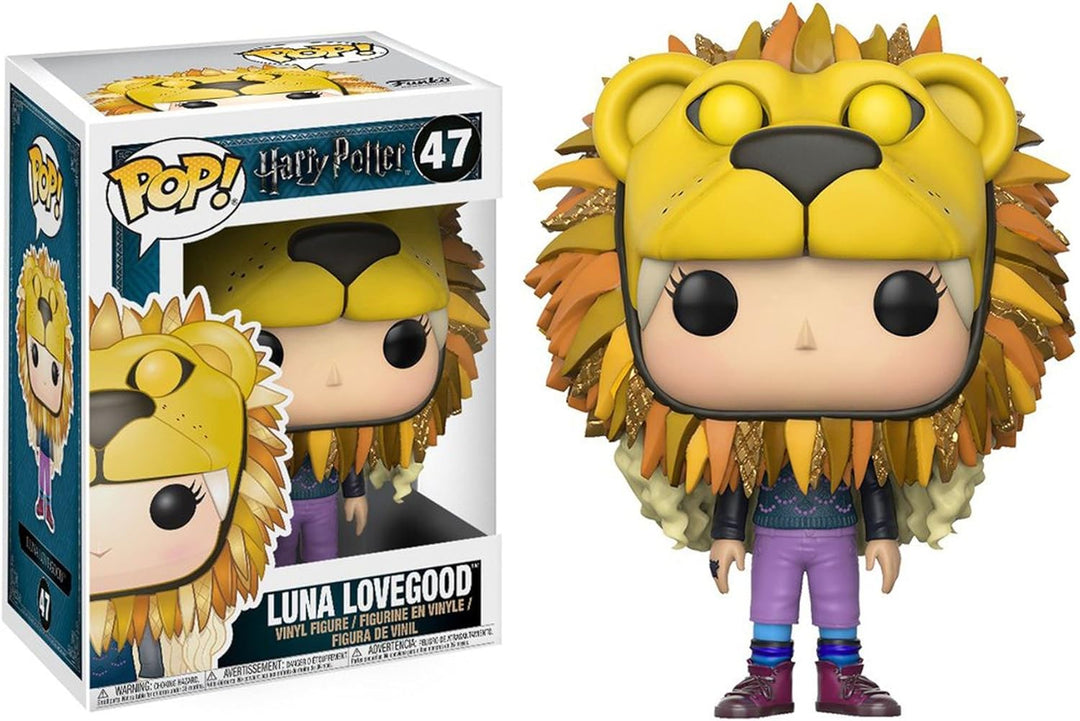 Funko 14944 POP! Vinylfigur: Harry Potter: Luna Lovegood w/ Lion Head Einheitsgrösse Gold, Skin Tone