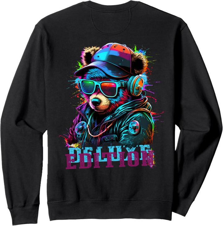 DJ Bär Deluxe Edition Festival Rückendruck Design Sweatshirt