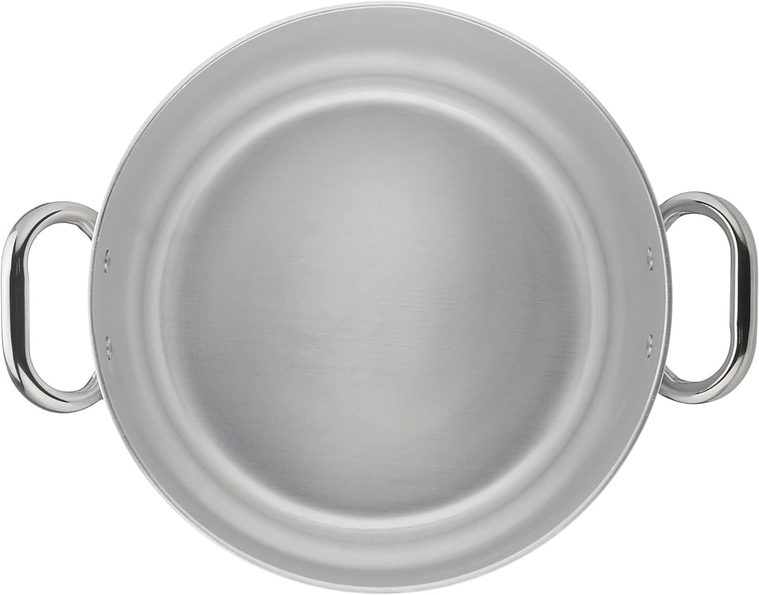 Pentole Agnelli ALMA10328 Hochtopf mit Zwei Griffen Edelstahl, professionelles Aluminium 3 Millimete
