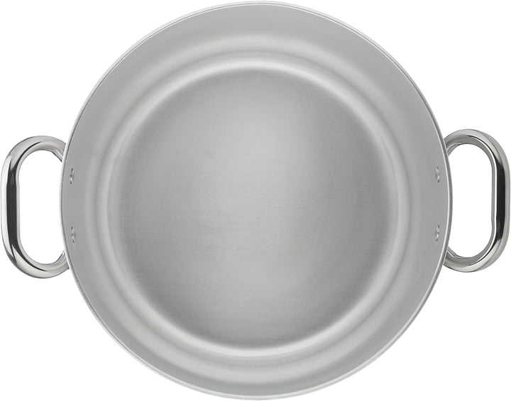 Pentole Agnelli ALMA10328 Hochtopf mit Zwei Griffen Edelstahl, professionelles Aluminium 3 Millimete