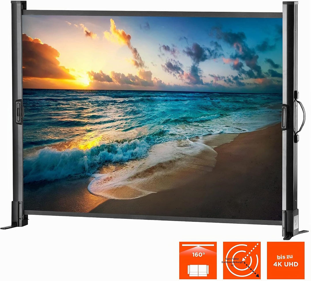 celexon Mobil Professional Tisch-Leinwand 40" | 81x61 cm 4:3 | kleine Full-HD, 4K Leinwand mit Trans