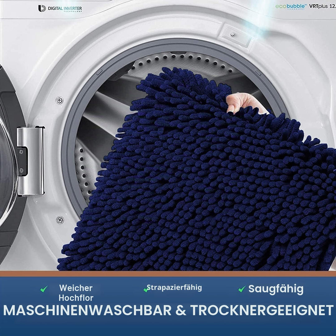 Homaxy rutschfeste Badematte Mikrofaser Chenille Badezimmer Badteppich Saugfähige Hochflor Badvorleg